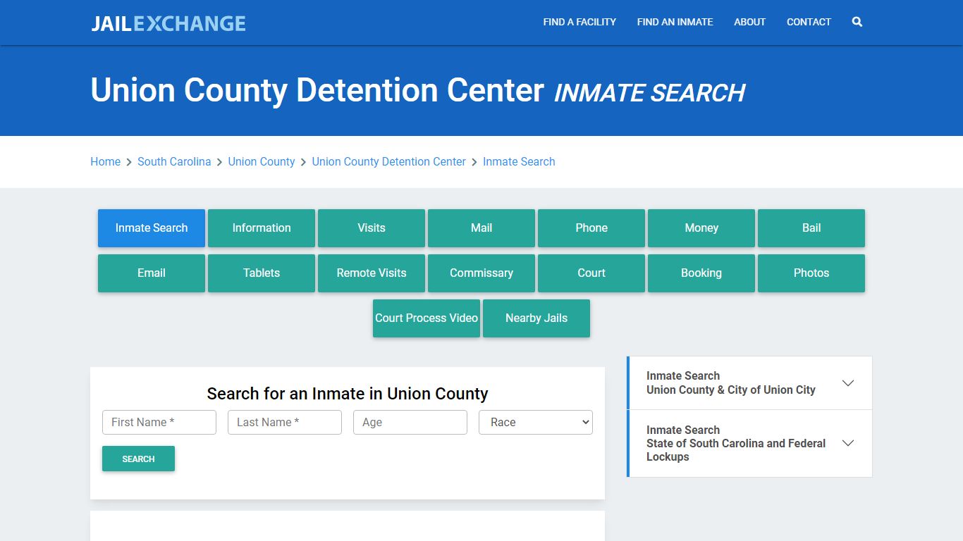 Union County Detention Center Inmate Search - Jail Exchange